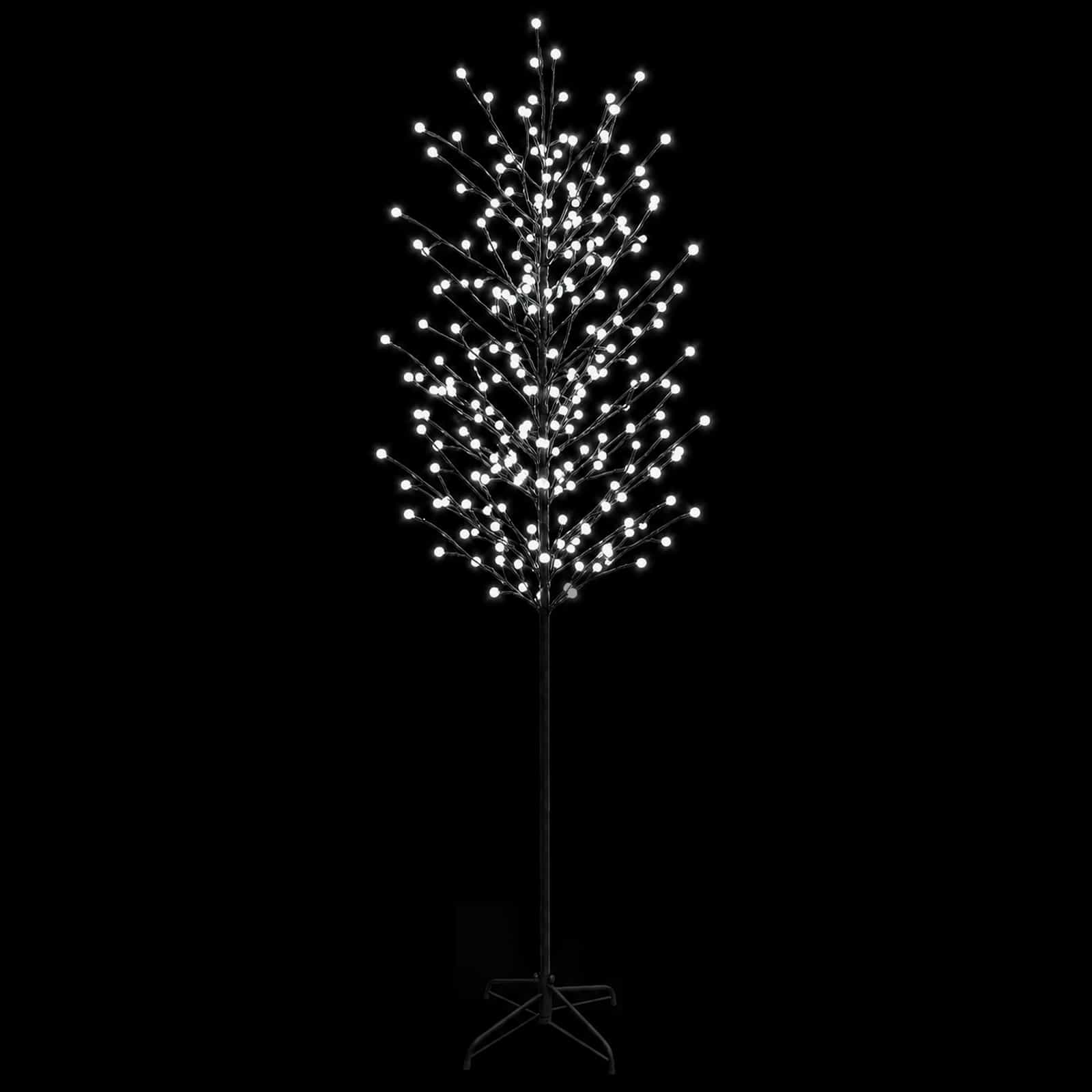 vidaXL LED-Weihnachtsbaum Schwarz 240 cm Stahl 280 LEDs – Bild 4