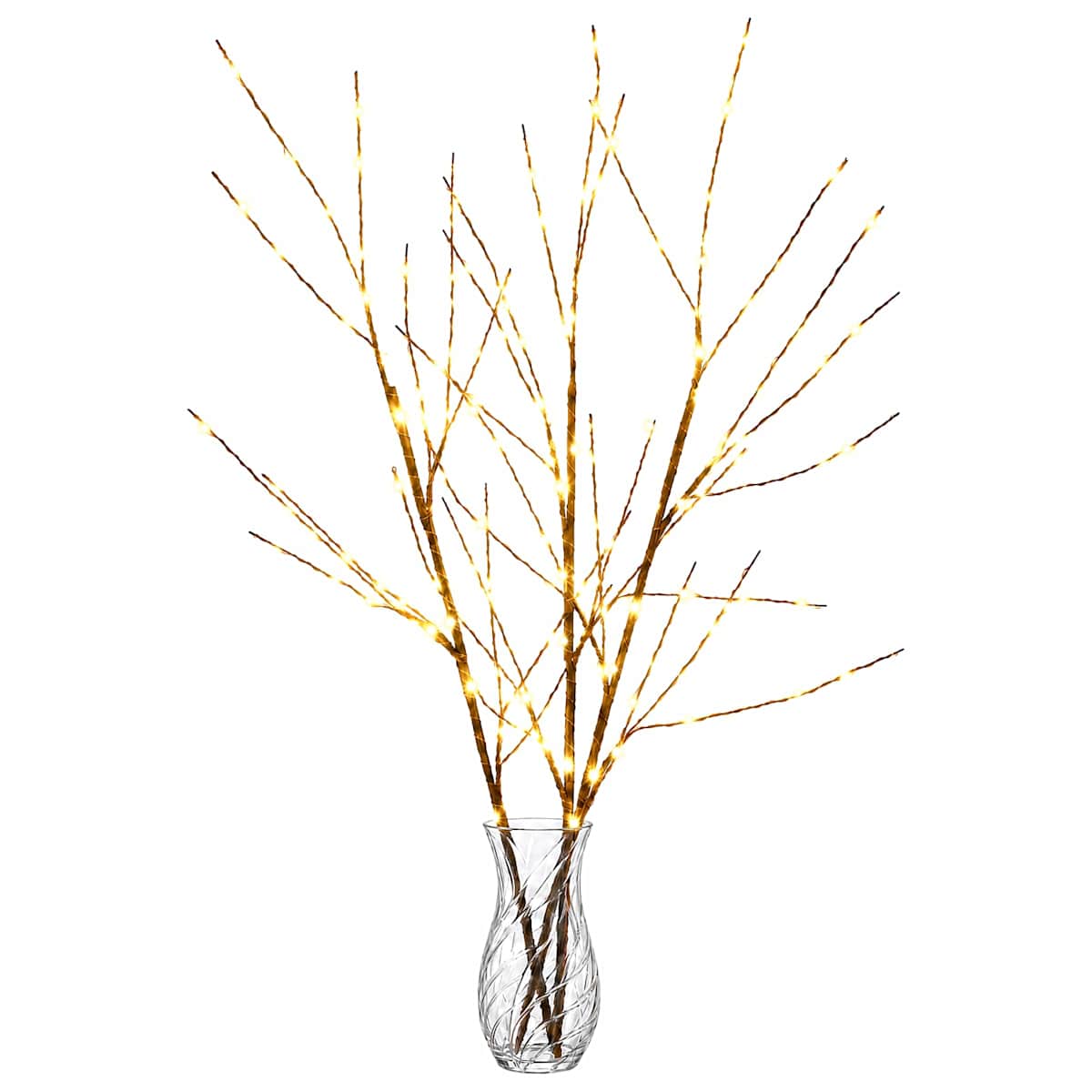 LED-kobbergrene som juledekoration 3 stk. Brun 62 cm Stål - Billede 3