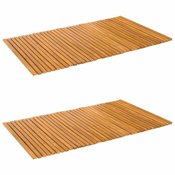 vidaXL Vannimatt 2 tk Naturaalne 100 x 60 cm Tugev akatsiapuu