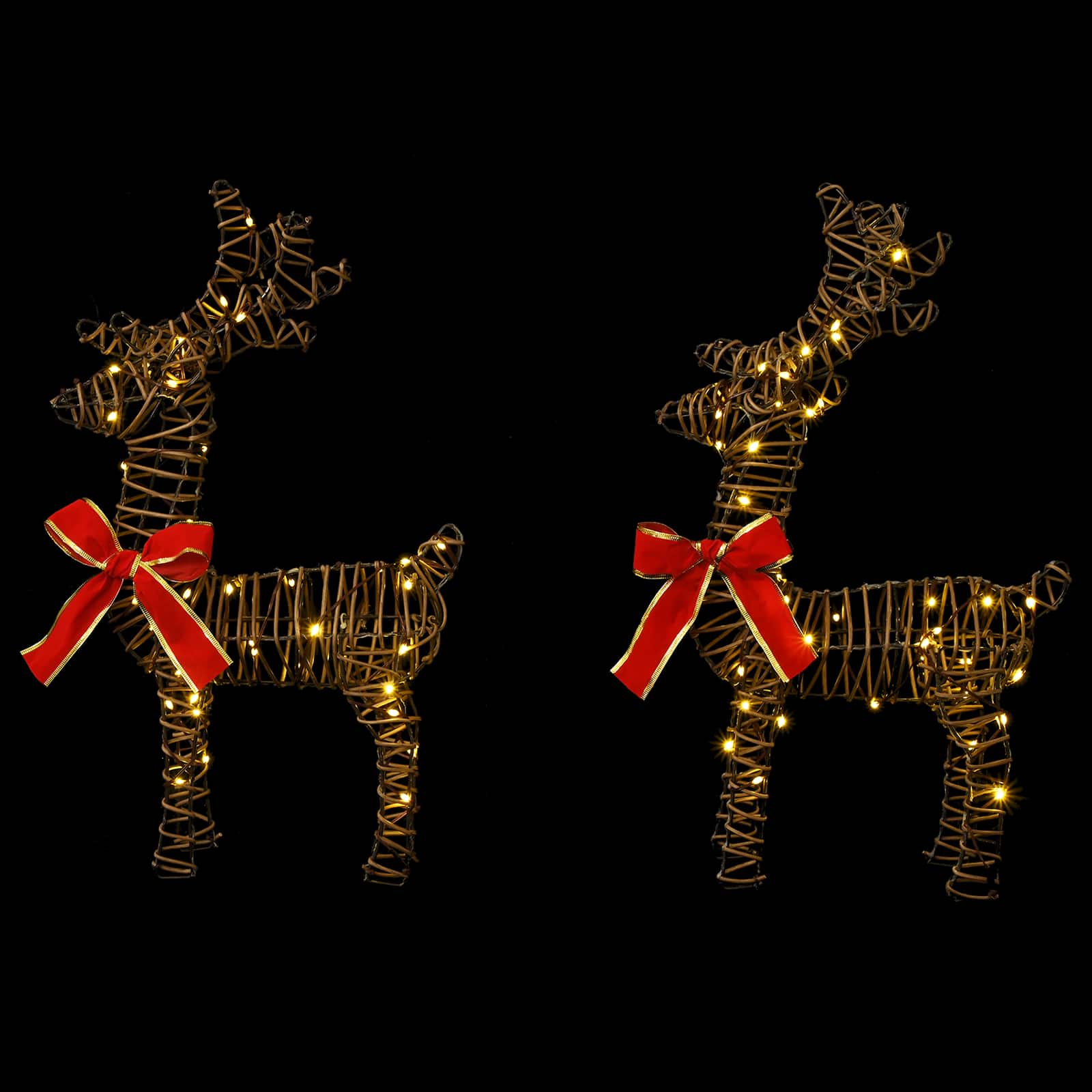 vidaXL Weihnachtsrentier 4 stk. 160 LEDs Warmes Weiß – Bild 4