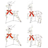 vidaXL J&otilde;uluvana p&otilde;hjap&otilde;der 4 tk 180 LED-i Soe valge 43 x 19 x 65 cm