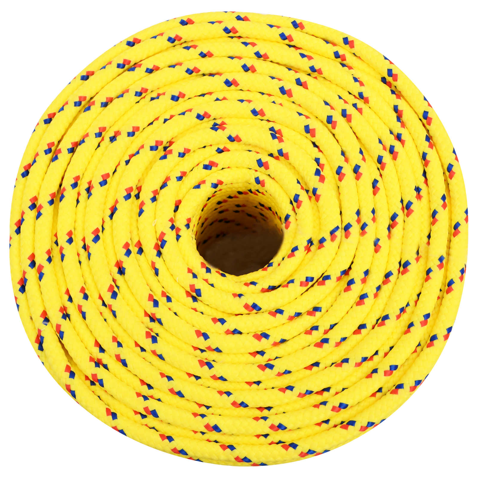vidaXL - Multifunctioneel - touw - 10 - mm - 100 - m - Geel - PP - 645 - kg - Max. - belasting