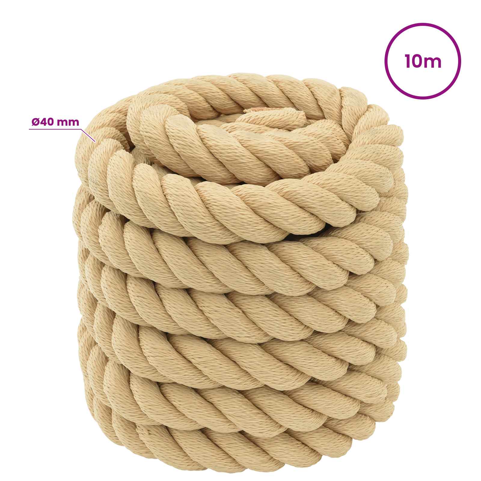 Multipurpose Utility Rope size guide