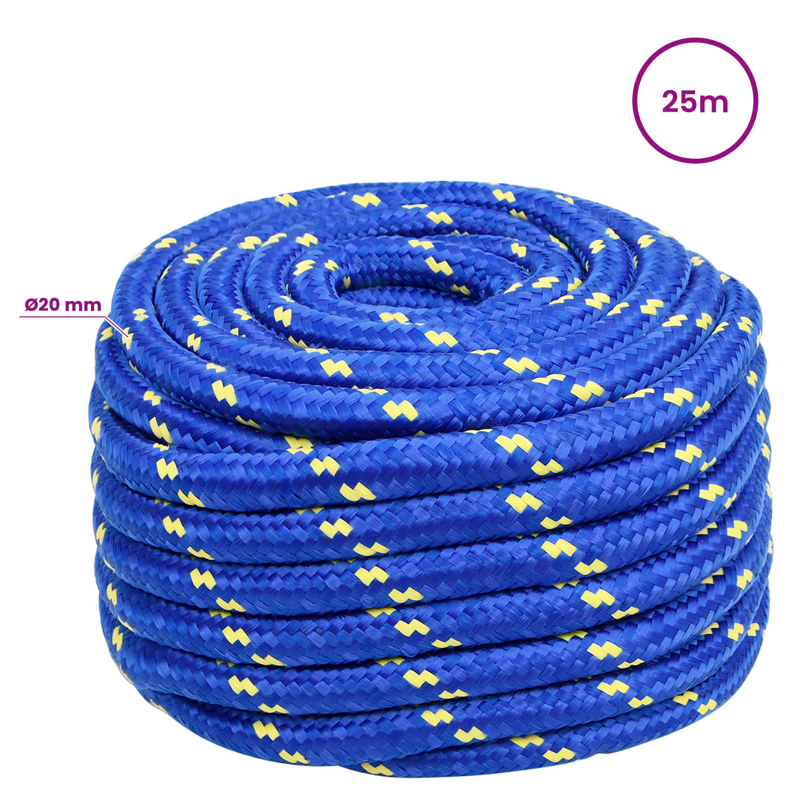 Večnamenska uporabna vrv 20 mm 25 m Modra PP