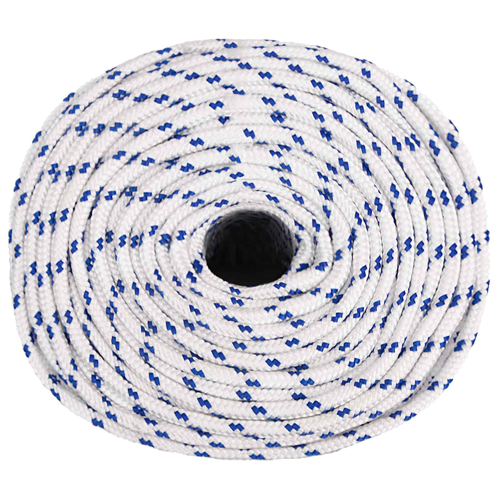 vidaXL - Multifunctioneel - touw - 10 - mm - 500 - m - Wit - en - Blauw - PP