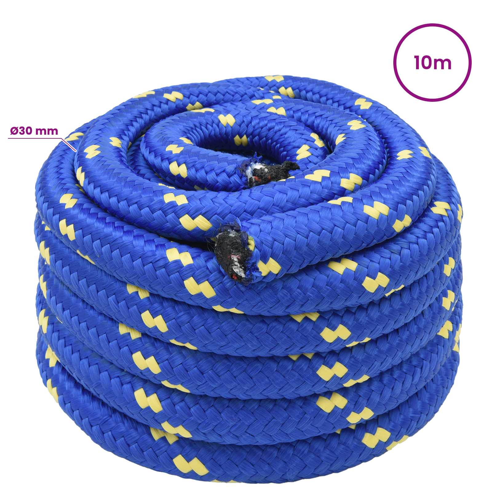 Večnamenska uporabna vrv 30 mm 10 m Modra PP