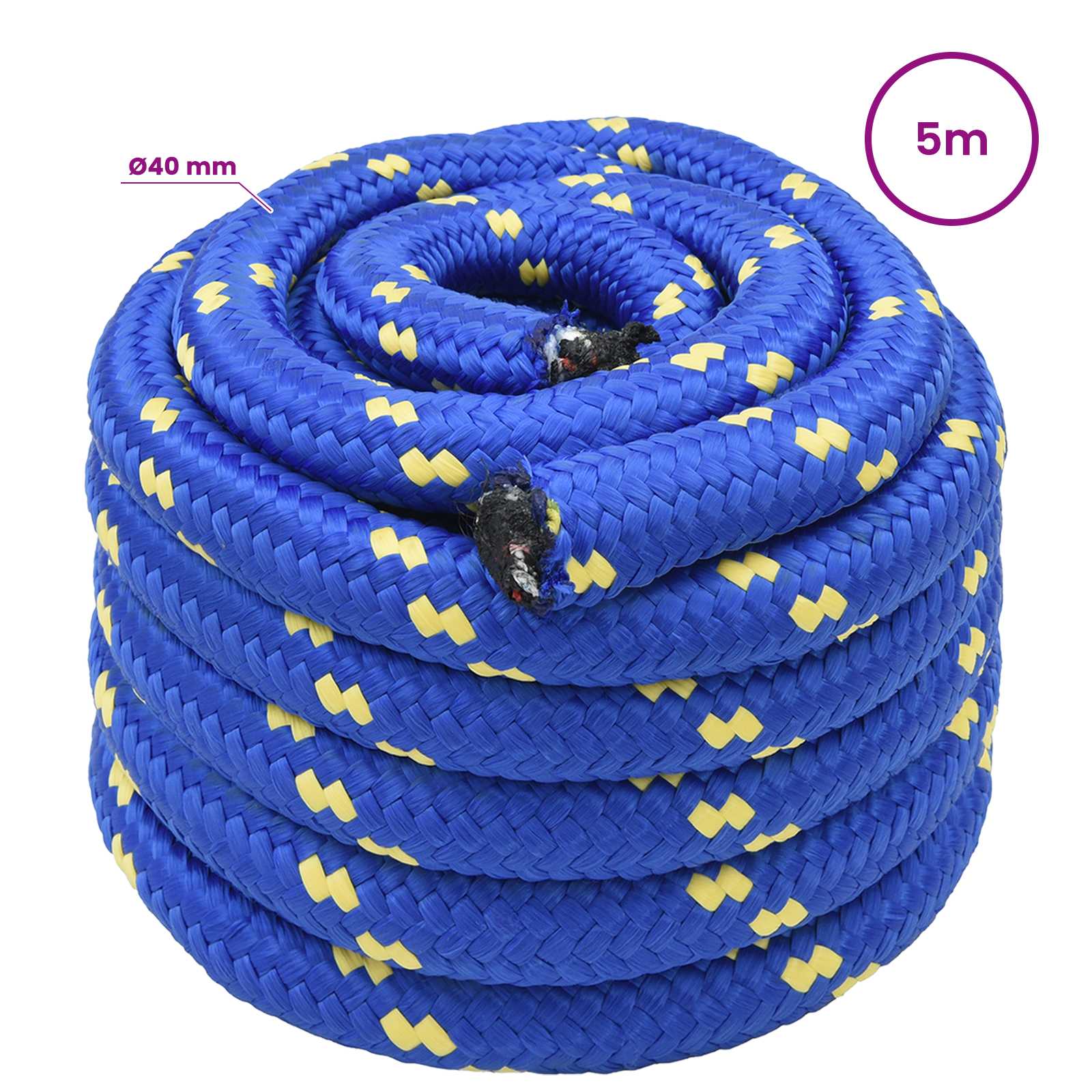 Večnamenska uporabna vrv 40 mm 5 m Modra PP