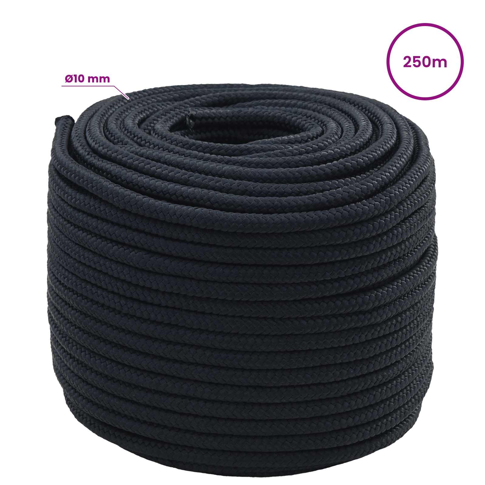 Večnamenska vrv 10 mm 250 m Kraljevo modra Poliester