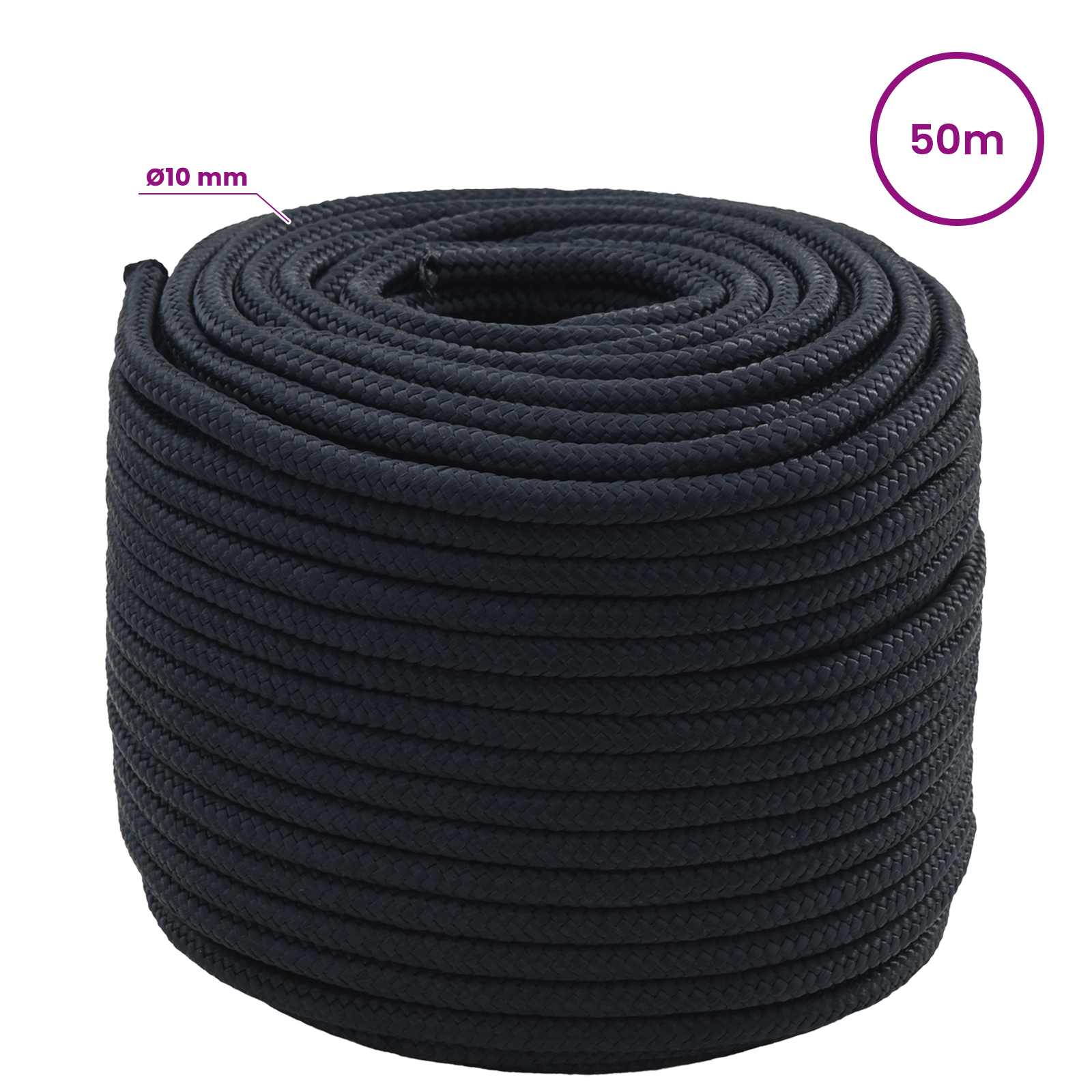 Večnamenska vrv 10 mm 50 m Kraljevo modra Poliester