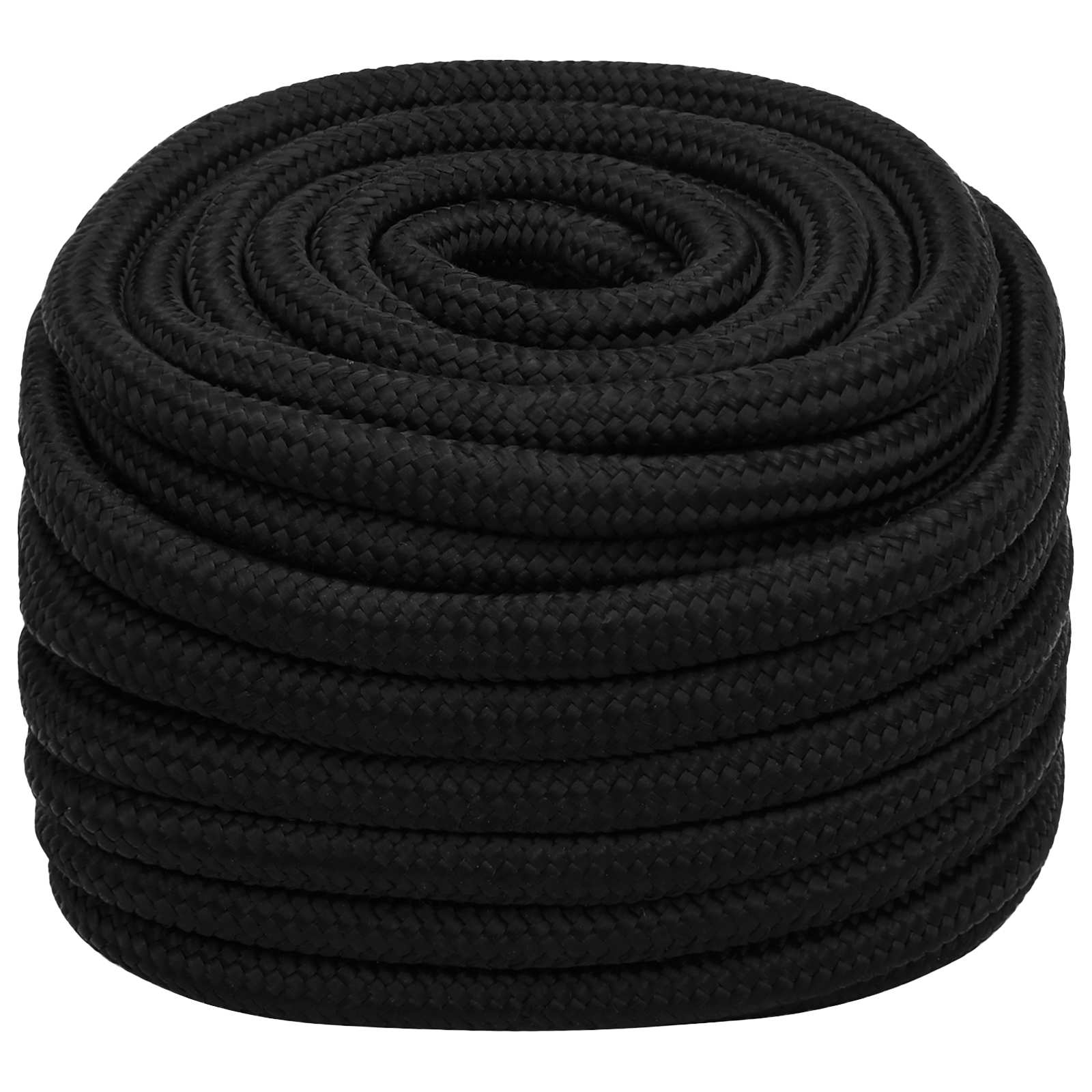 vidaXL Víceúčelové užitkové lano 20 mm 100 m Černá Polyester