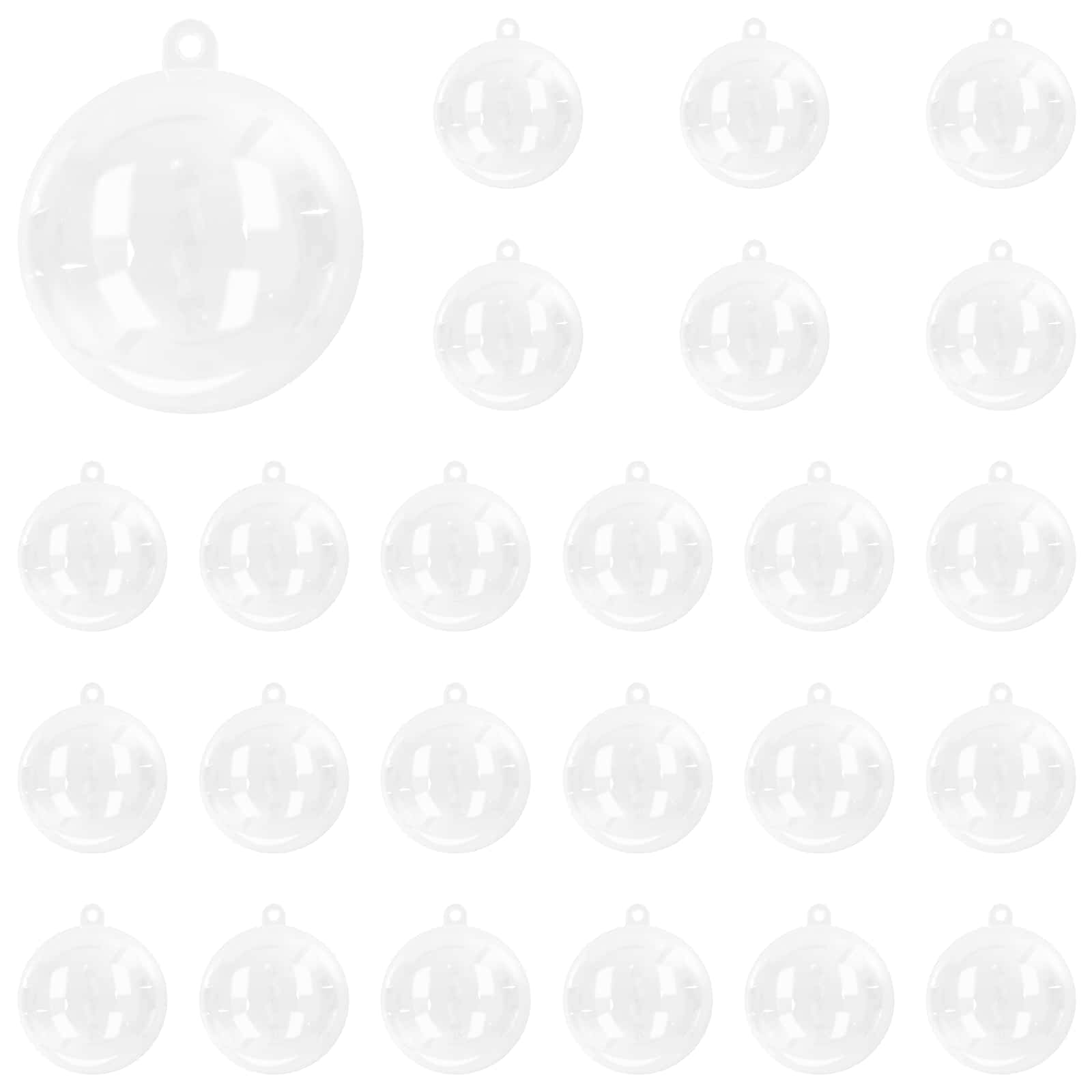 vidaXL Kerstballen set 25 st Transparant Dia. 8 cm Kunststof transparent, foto 3