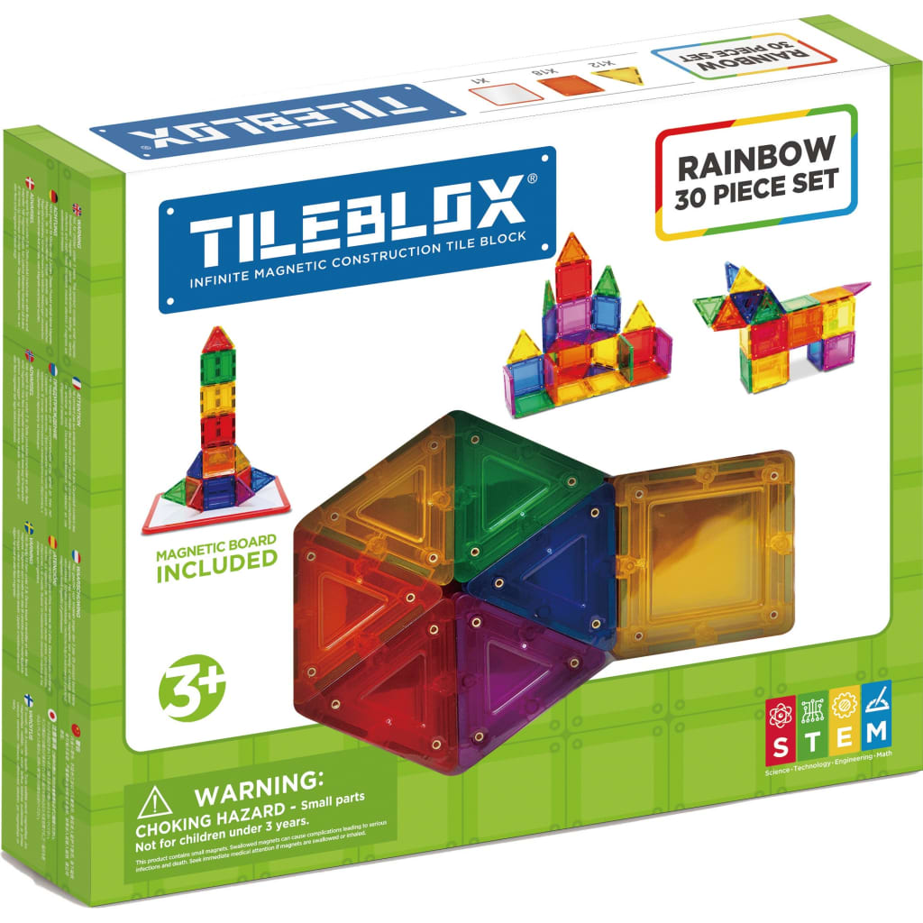 Afbeelding Tileblox Rainbow set 30-delig door Vidaxl.nl