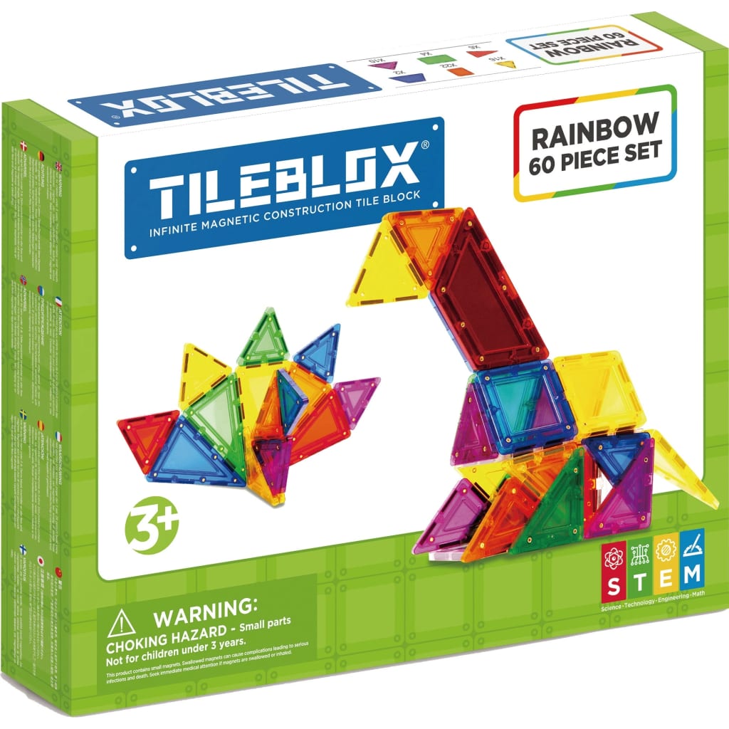 Afbeelding Tileblox Rainbow set 60-delig door Vidaxl.nl