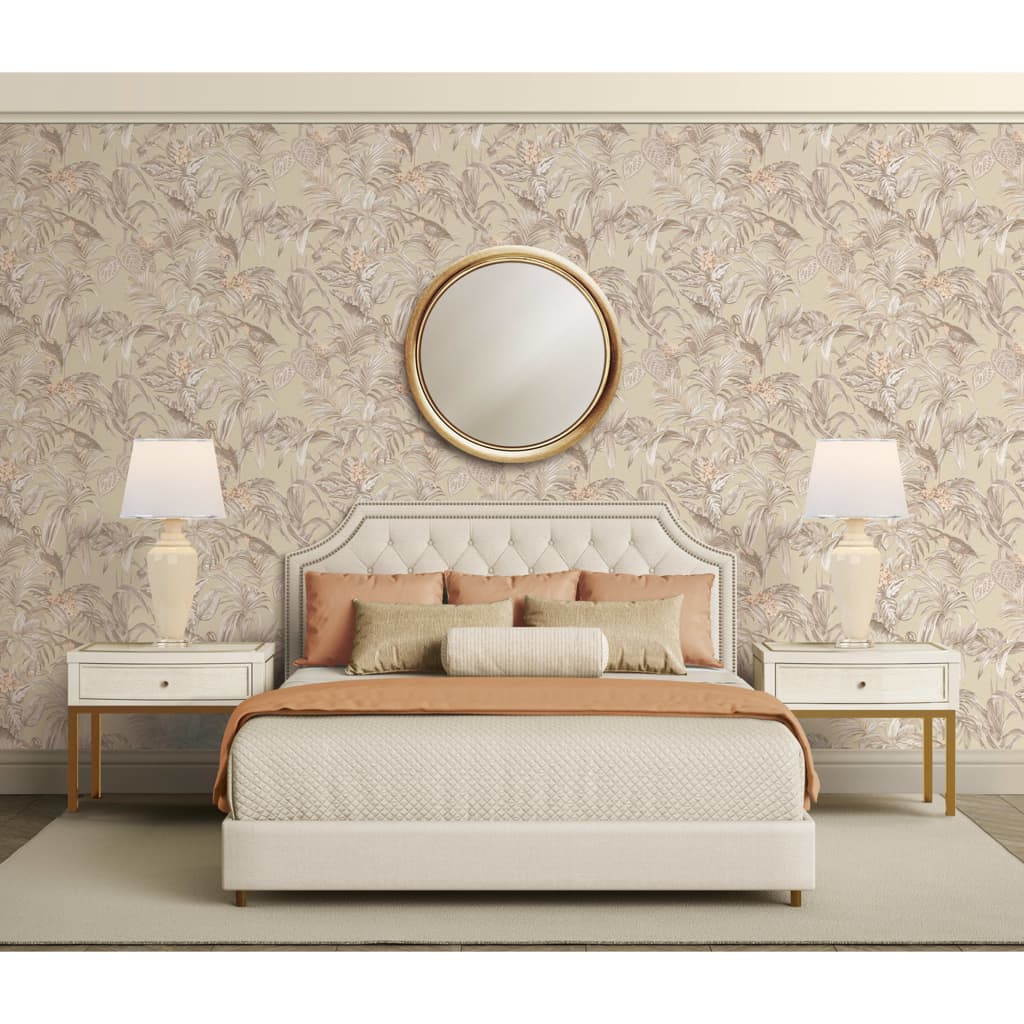 DUTCH WALLCOVERINGS Tapet model Pasărea paradisului, crem