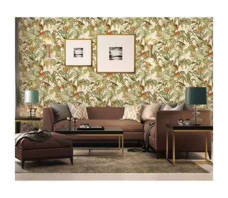 DUTCH WALLCOVERINGS Ταπετσαρία Τοίχου Bird-of-Paradise Πράσινη