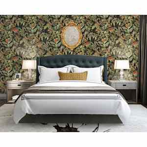 DUTCH WALLCOVERINGS Ταπετσαρία Τοίχου Bird-of-Paradise Μαύρη