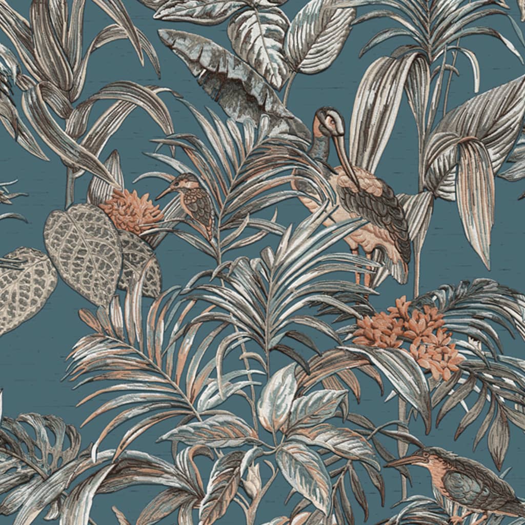 DUTCH WALLCOVERINGS ΤΑΠΕΤΣΑΡΙΑ ΤΟΙΧΟΥ BIRD-OF-PARADISE ΜΠΛΕ V-430614