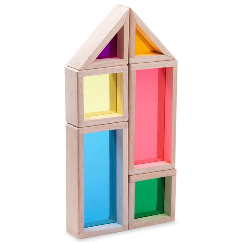 

Wonderworld Blokken set regenboog hout HOUT192409