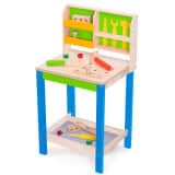 Wonderworld Banco de trabajo con herramientas madera verde HOUT192438