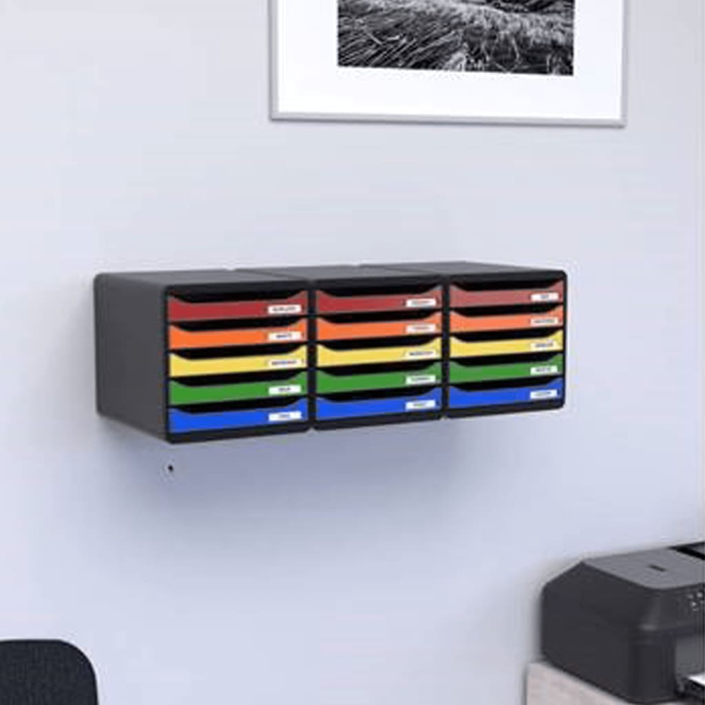 Exacompta Big-Box skuffekabinet med 5 skuffer Ecoblack