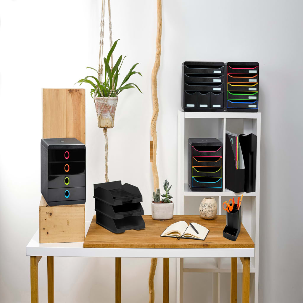 Exacompta Big-Box Plus skuffekabinet med 5 skuffer Black Office sort