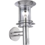 GLOBO Außenwandleuchte mit Sensor MIAMI Edelstahl Silber 3151S