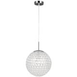 GLOBO LED-Pendelleuchte KONDA Glas Chrom 30 x 155 cm 16004