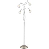 GLOBO Stehlampe AILA Chrom und Nickel Matt 56568-4S