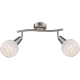 GLOBO Projecteur LED avec 2 ampoules ELLIOTT Nickel mat 54341-2