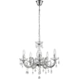 GLOBO Kroonluchter CUIMBRA II acryl chroom transparant 63116-5
