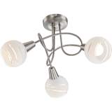 GLOBO Projecteur LED avec 3 ampoules ELLIOTT Nickel mat 54341-3