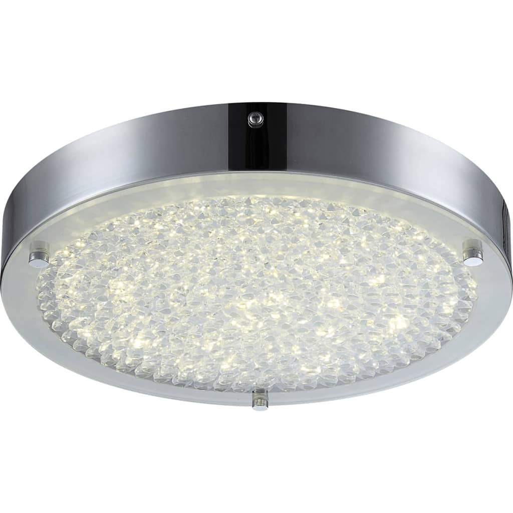 GLOBO LED-plafondlamp MAXIME metaal chroomkleurig 49212