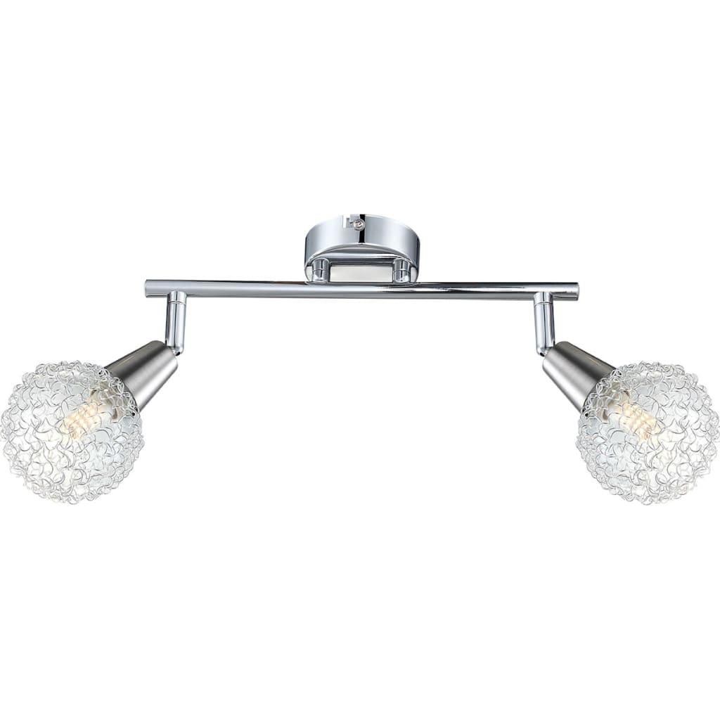 GLOBO LED-spotlight met 2 peertjes CICER chroom en nikkel 56039-2