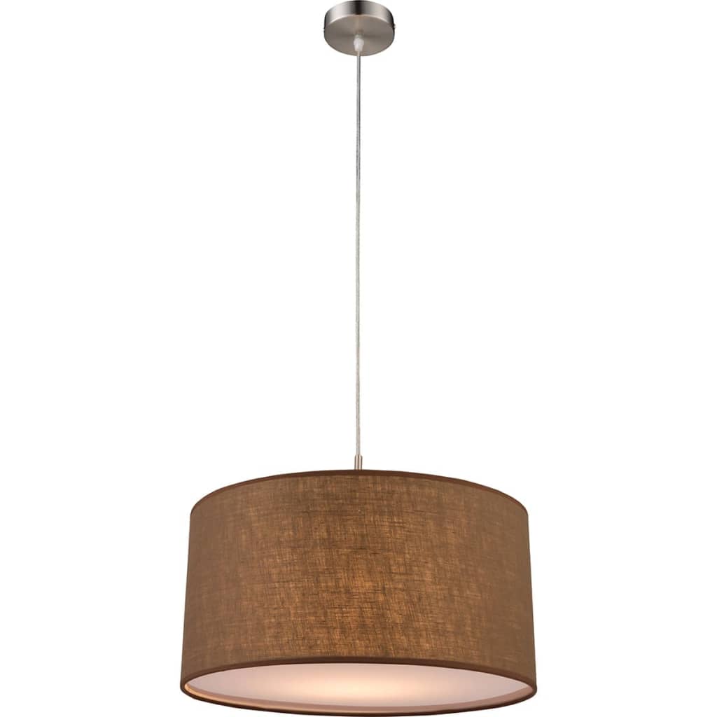 GLOBO Hanglamp BETTY stof bruin 15186H