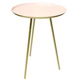 bhp Beistelltisch Hellrosa und Gold 36 x 51 cm Metall B154389
