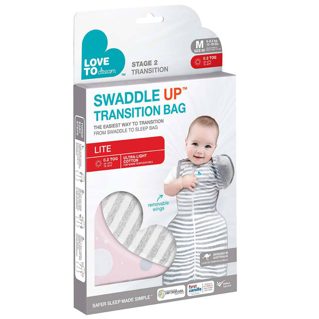 

Love to Dream Babydoek Swaddle Up Transition Bag Lite fase 2 M roze