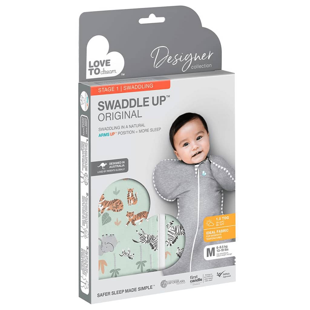 

Love to Dream Babydoek Swaddle Up Original fase 1 M safari groen