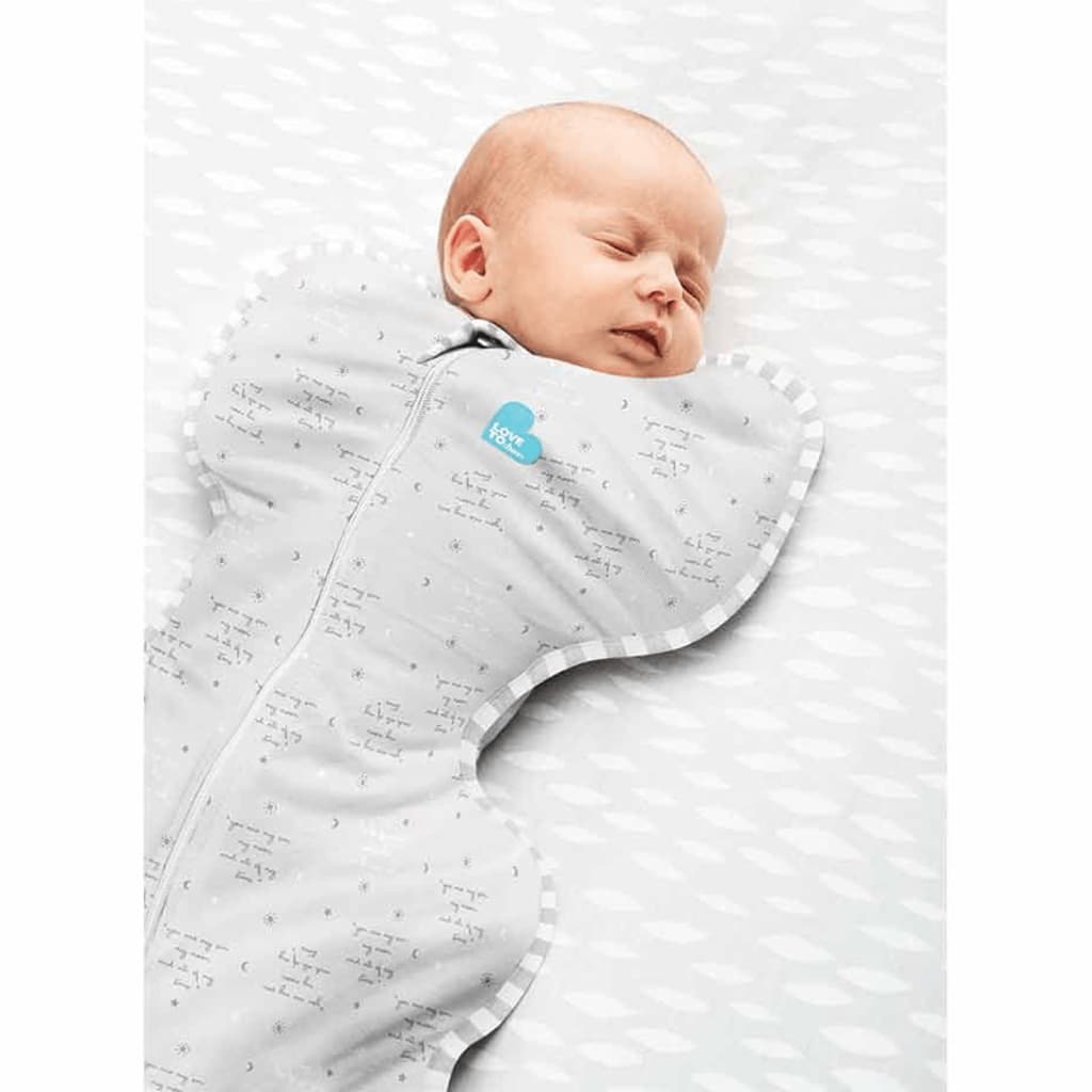 Love to Dream Babydoek Swaddle Up Lite fase 1 S tekst grijs