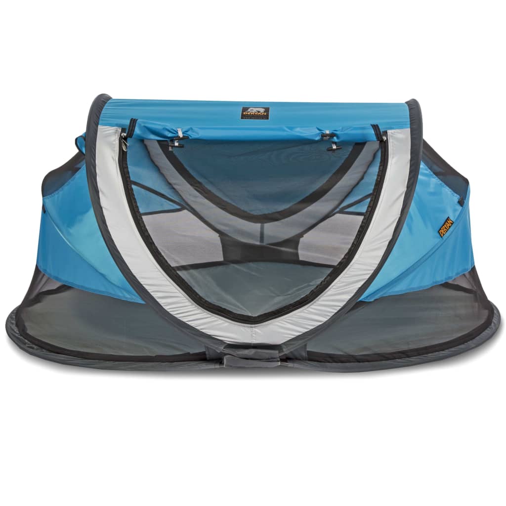 

DERYAN Reisbedje pop-up Peuter Luxe met klamboe blauw