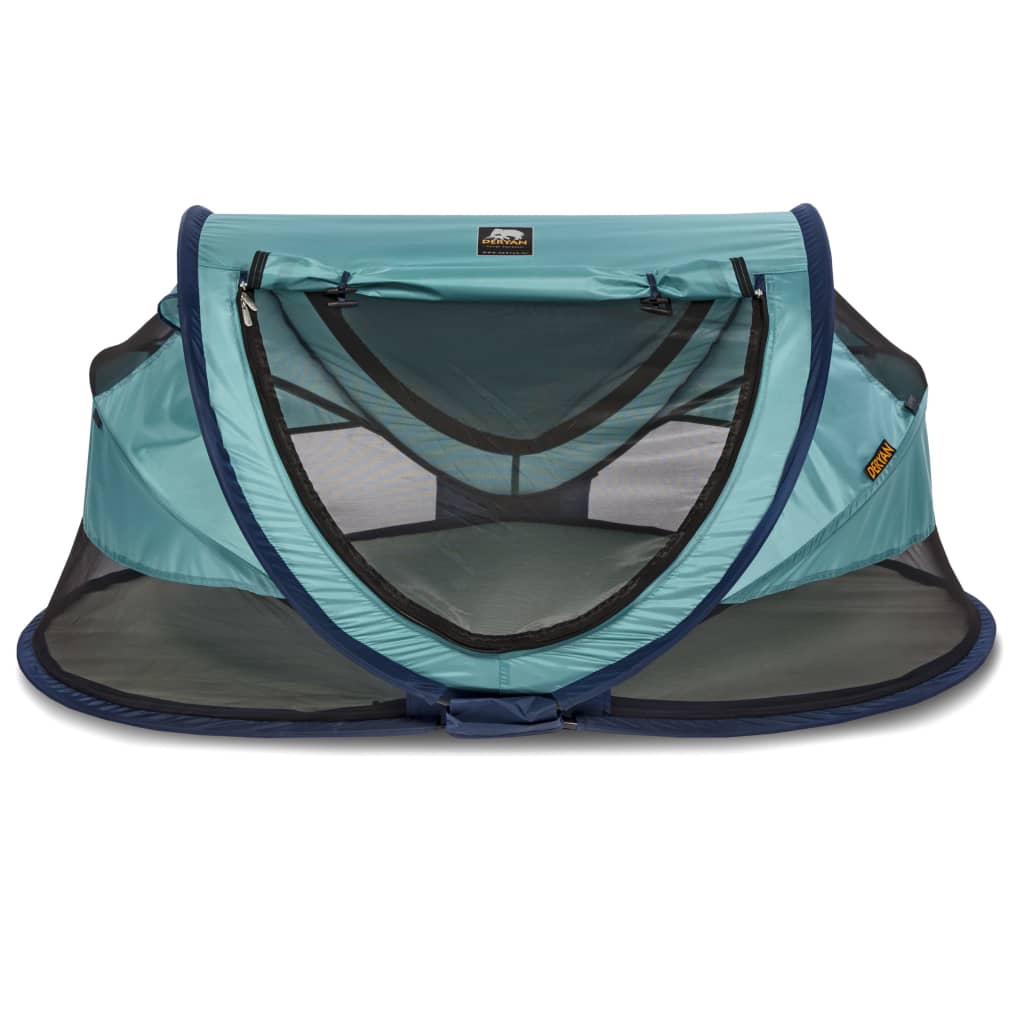 

DERYAN Reisbedje pop-up met klamboe Luxe oceaanblauw