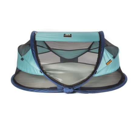 DERYAN Pop-up Baby Travel Cot with Mosquito Net Luxe Ocean Blue