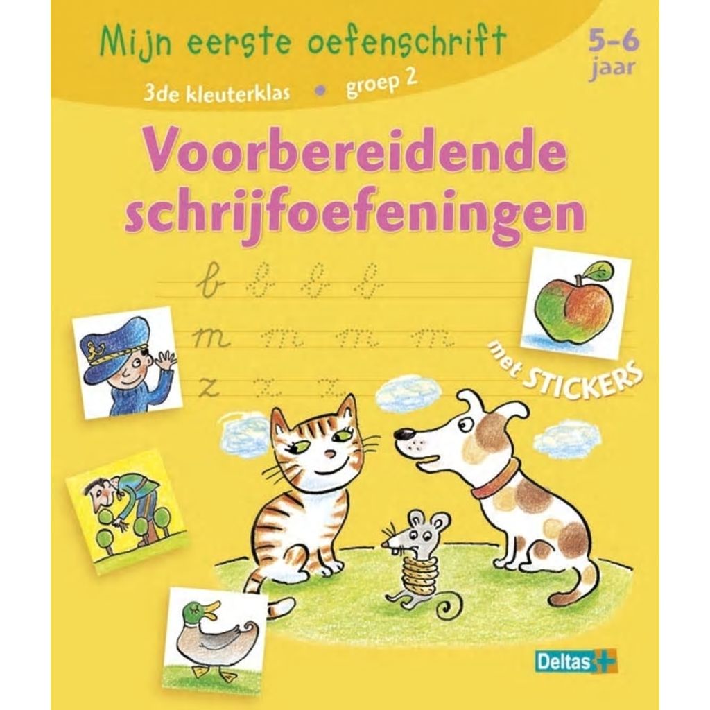 Deltas oefenschrift met stickers Schrijfoefeningen 5-6 jr 23 cm