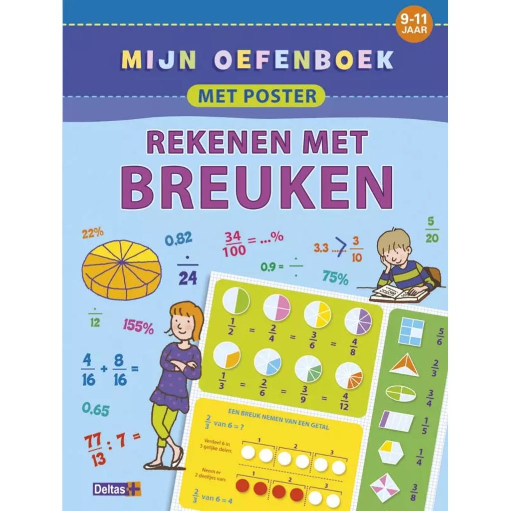 Deltas Mijn oefenboek met poster - Rekenen met breuken (9-11 j.)