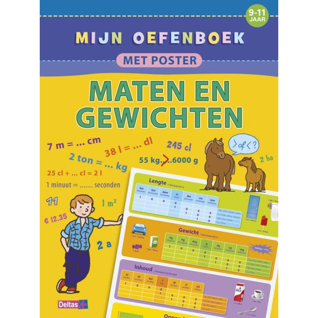 Afbeelding Deltas Mijn oefenboek met poster - Maten en gewichten (9-11 j.) door Vidaxl.nl