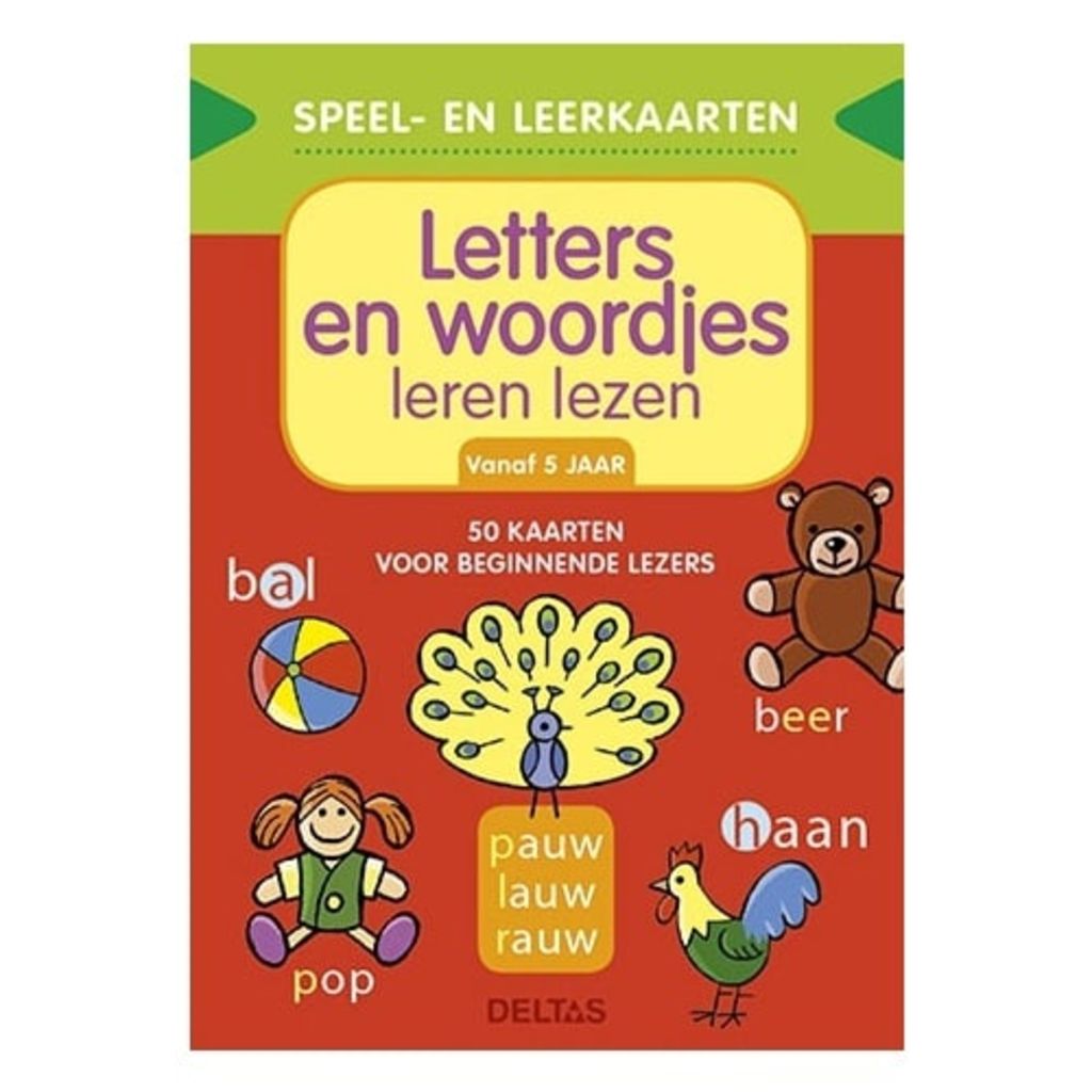 Deltas Speel- en leerkaarten - Letters en woordjes leren lezen (+5 j.)