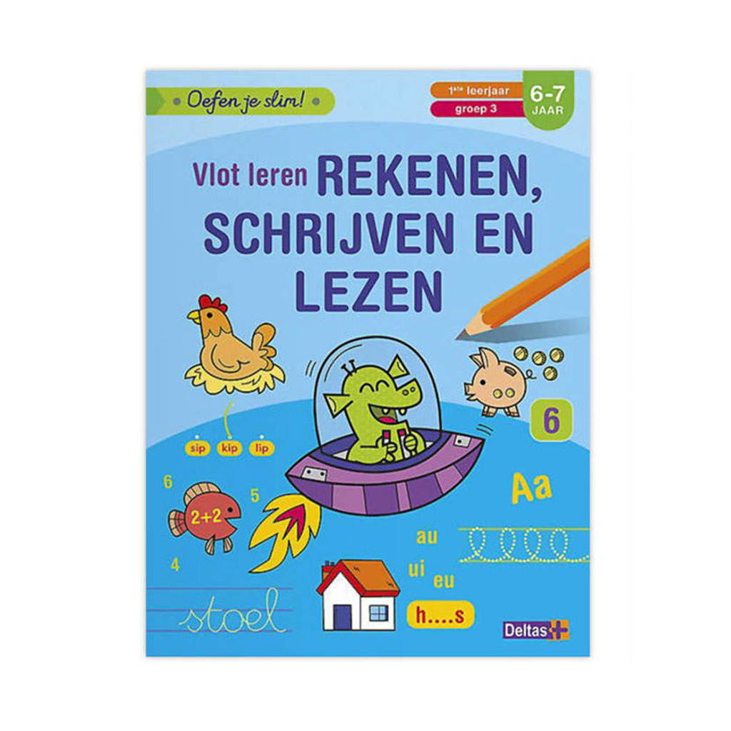 Afbeelding Deltas Oefen je slim! Vlot leren rekenen, schrijven en lezen (6-7 j.) door Vidaxl.nl