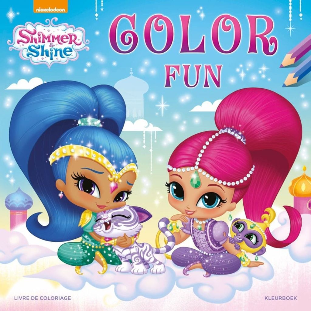 Nickelodeon kleurboek Shimmer and Shine Color Fun 22 cm