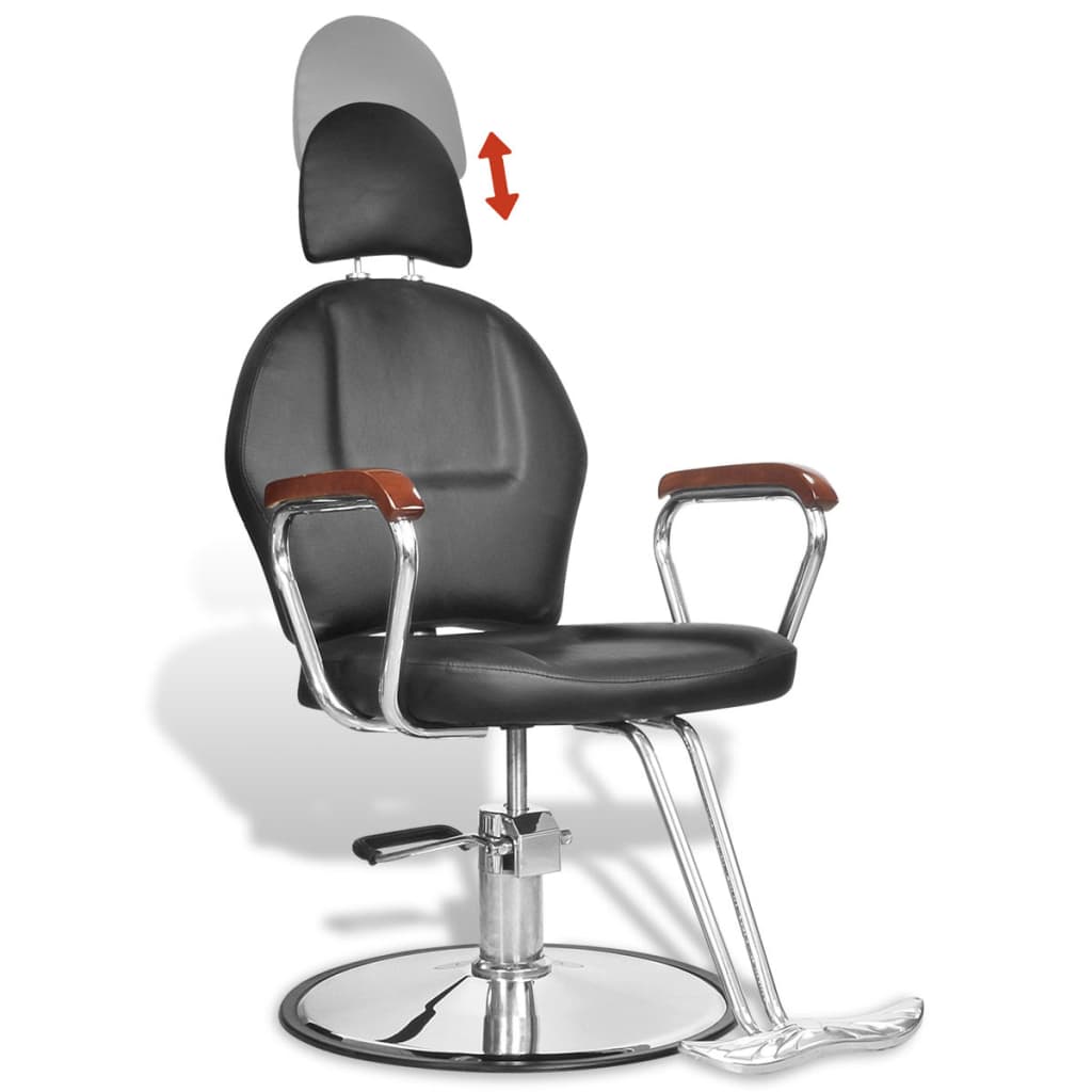 Professional Barber Chair with Headrest Artificial Leather Black www