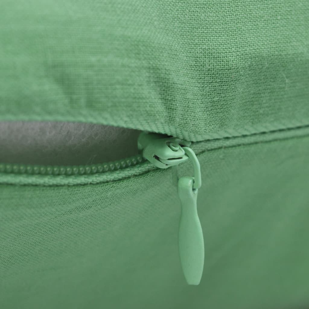 4 Apple Green Cushion Covers Cotton 50 x 50 cm vidaXL.co.uk