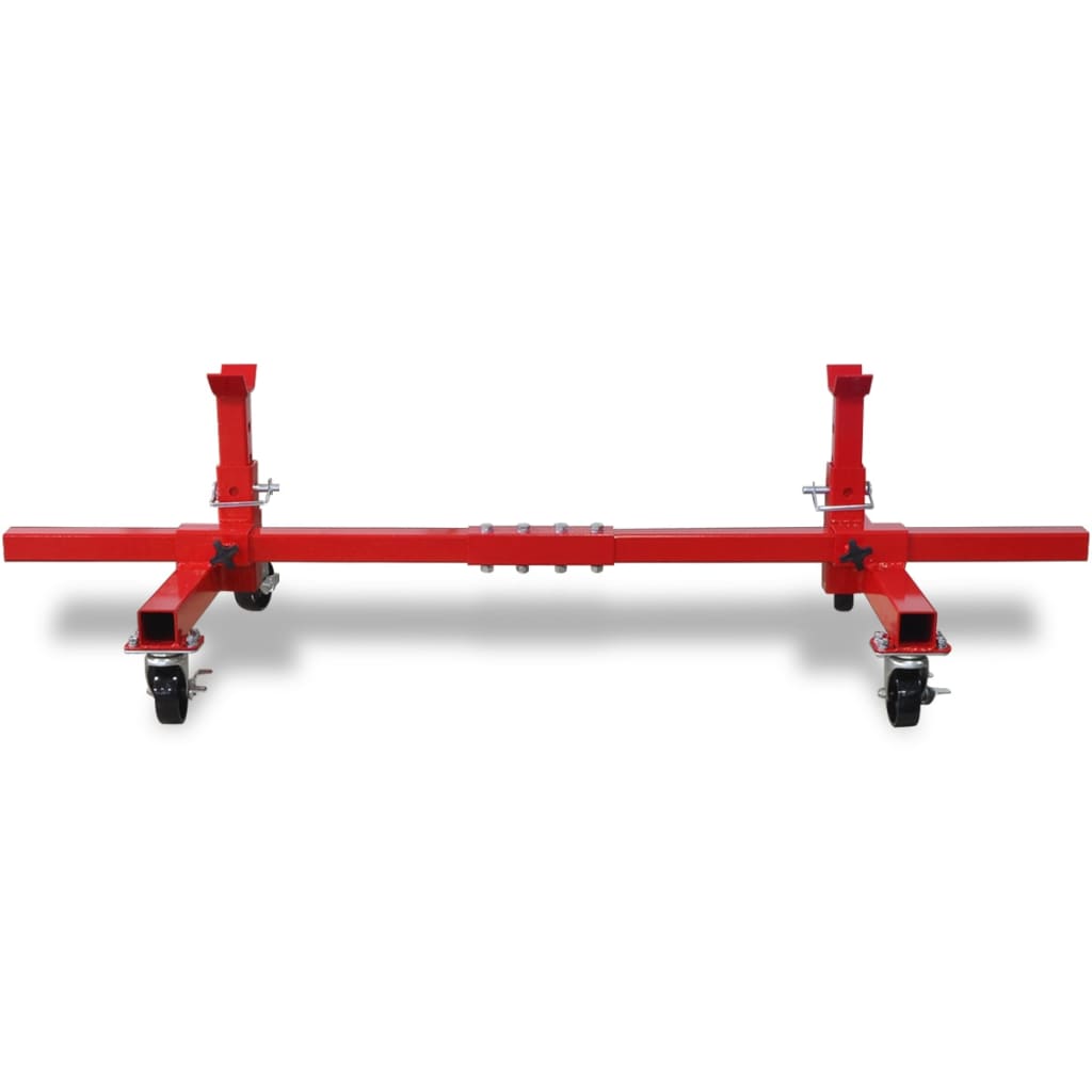 vidaXL Mobile Axle Stand Red vidaXL.co.uk